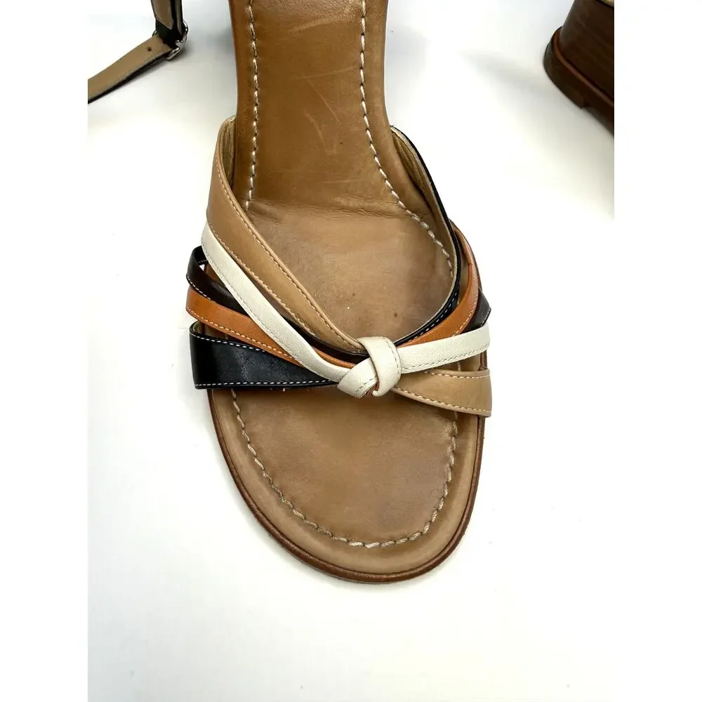 Coach Leather wedges Sz 8